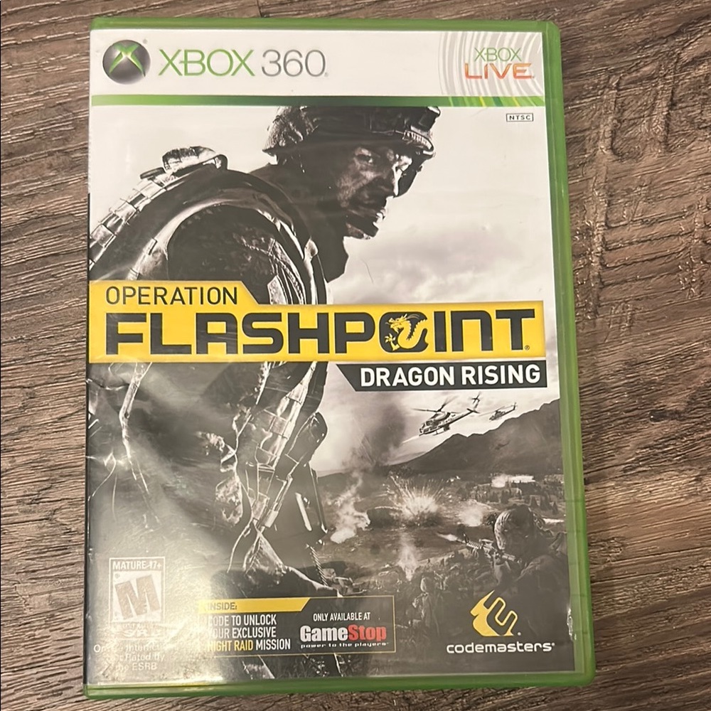 Masters Green Video Game Operation Flashpoint Dragon Rising